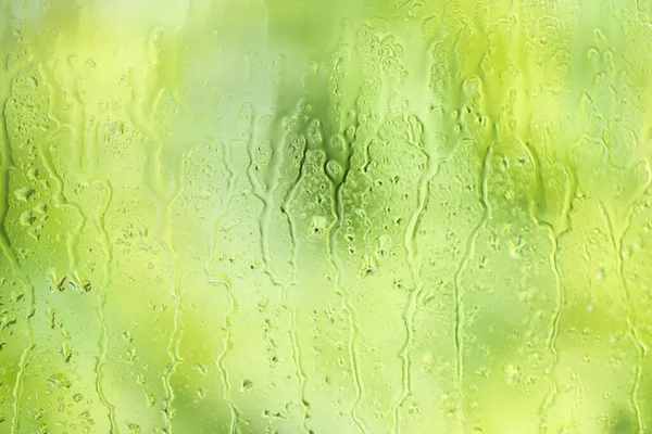 Water Droplets Glass Bokeh Nature Background — Foto Stock
