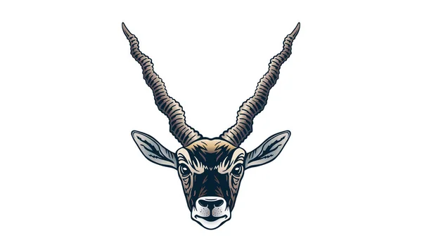 Blackbuck Sfondo Chiaro Vettore Logo Illustrazione Segno Emblema — Vettoriale Stock