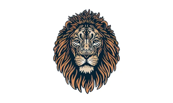 Lion Asiatique Sur Fond Clair Vecteur Illustration Logo Signe Emblème — Image vectorielle