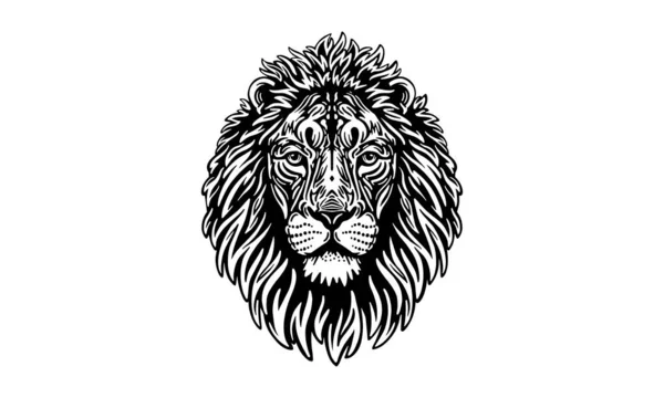 Asiatischer Löwe Auf Weißem Hintergrund Vektor Illustration Logo Zeichen Emblem — Stockvektor