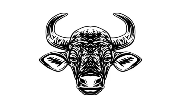 Gaur Fundo Branco Vetor Logotipo Ilustração Sinal Emblema — Vetor de Stock