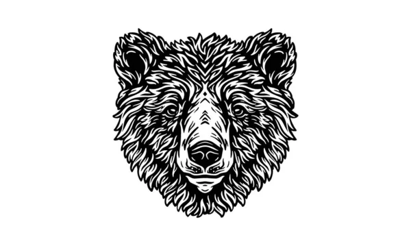 Orso Nero Himalayano Sfondo Bianco Vettore Logo Illustrazione Segno Emblema — Vettoriale Stock