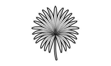 Yaprak çizimi, vektör, el çizimi, ışık arkaplan üzerinde izole.