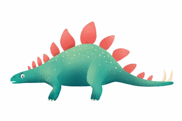 Stegosaurus Illustrazione Disegnato Mano Isolato Sfondo Chiaro — Foto Stock