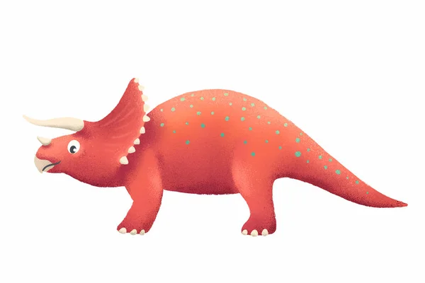Triceratops Illustrazione Disegnato Mano Isolato Sfondo Chiaro — Foto Stock