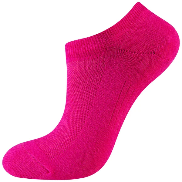 Women Raspberry Short Sock Sports Everyday Wear White Background Isolate — Stock Photo, Image