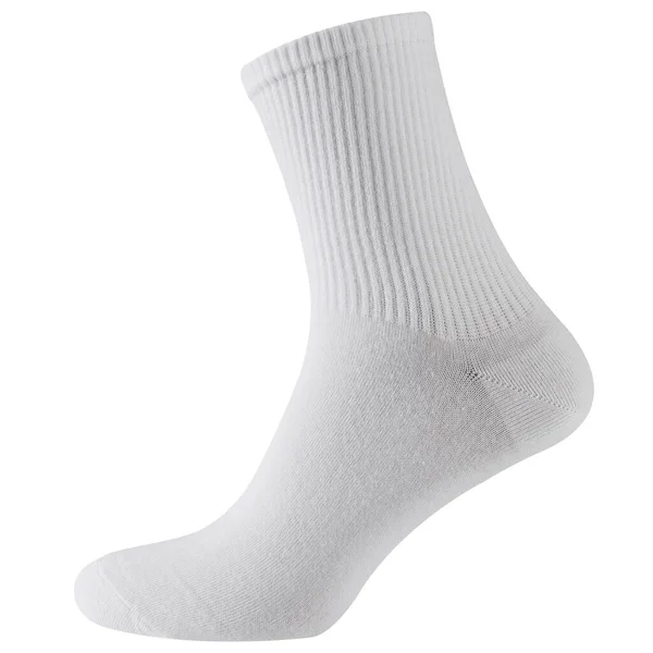 Witte Lange Sok Voor Sport Met Een Massage Effect Een — Stockfoto