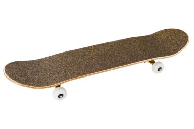 Beyaz arka planda altın yüzeyi olan dublör kaykayı izole et.