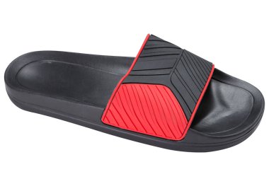 Plaj için erkek lastik sandaletleri ya da günlük yürüyüşler için, beyaz arka planda, izole