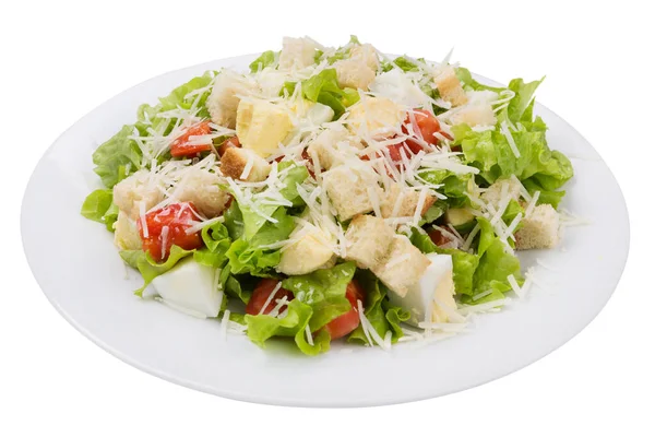 Salada Grega Leve Para Cardápio Aptidão Uma Chapa — Fotografia de Stock