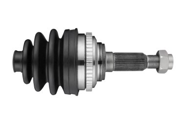 Eşit açısal hızların menteşesi yatay olarak, kauçuk koruma ve bir fındık ile beyaz arka planda birleştirilmiştir.