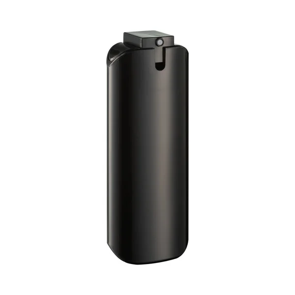 Fekete Dekoratív Parfüm Palack Spray Vel Fehér Alapon — Stock Fotó