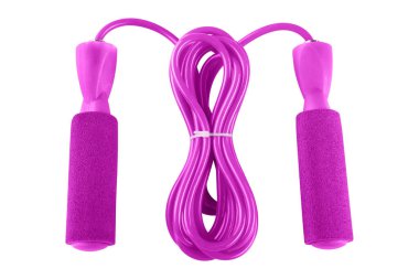 Zindelik için pembe neopren ip, beyaz bir arka planda, bir yatay, izole