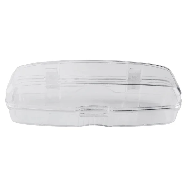 塑料透明外壳 用于泳镜 白色背景 — 图库照片