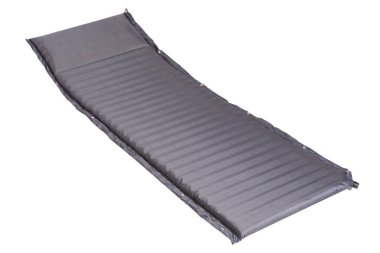 Beyaz arka planda yatay spor için mat, yoga, turizm, aktif yaşam tarzı, izole edilmiş