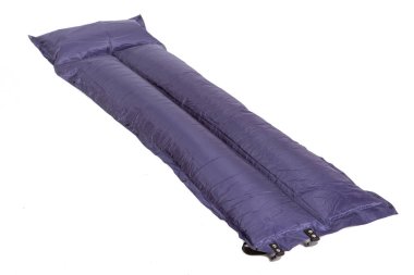 Beyaz arka planda yatay spor için mat, yoga, turizm, aktif yaşam tarzı, izole edilmiş