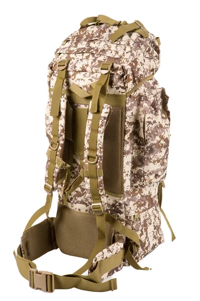 Großer Camouflage Rucksack Für Jagd Oder Angeln Für Krieger Verpackt — Stockfoto