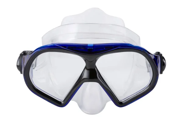 Blue Diving Mask White Background Swimming Goggles — Stockfoto