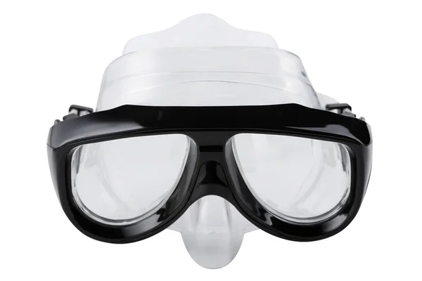 Black Diving Mask White Background Swimming Goggles — Stock Photo, Image