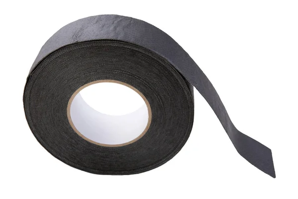 Roll Strong Black Adhesive Tape Sealing Joints Roof Installation White — Φωτογραφία Αρχείου