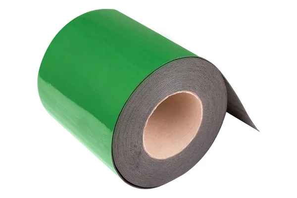 Green Rubber Sealant Roll Joints White Background Isolate — Φωτογραφία Αρχείου