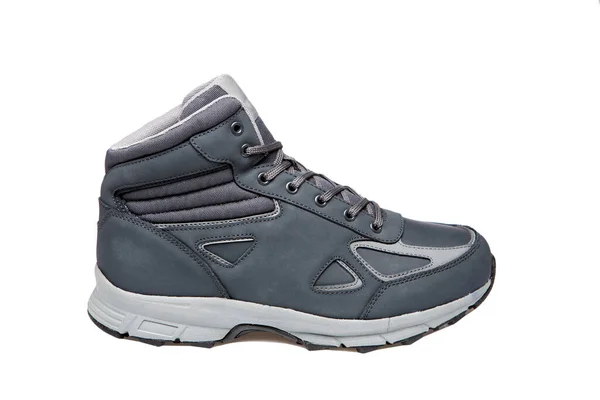 One Blue Sport Nubuck Leather Boots Active Walking Shoes White — 图库照片