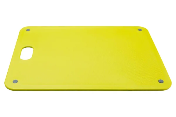 Tablero Corte Plástico Amarillo Verde Diseño Horizontal Sobre Fondo Blanco —  Fotos de Stock