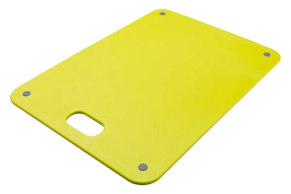 New Wide Plastic Cutting Board White Background Isolate — стоковое фото