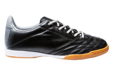 Sıradan ayakkabılar, siyah spor ayakkabılar, beyaz arka planda, izole edilmiş.