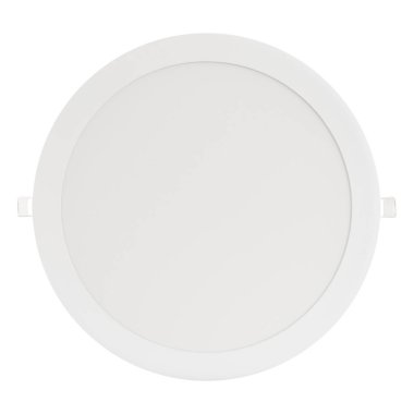 Yuvarlak uçlu lamba, sahte tavan, buzlu cam, beyaz arka planda, izole