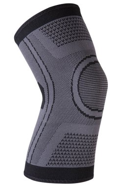 voluminous sports knee brace to support the knee joint, on a white background, isolate