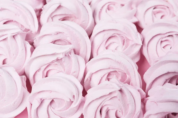 Texture Pink Homemade Marshmallows Lying Rows Close Shot — Stock Photo, Image