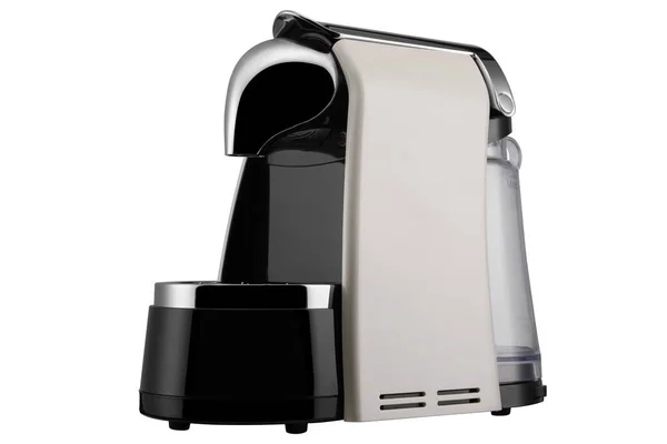 Bege Máquina Café Cápsula Elétrica Com Inserções Pretas Design Moderno — Fotografia de Stock