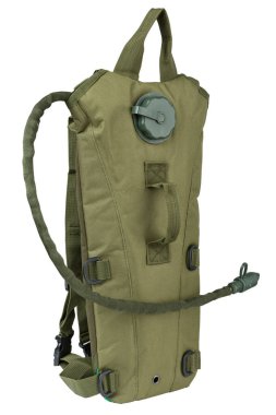 Ordu hidratörü, askeri personel için içki sistemi yeşil, beyaz bir arka planda, izole