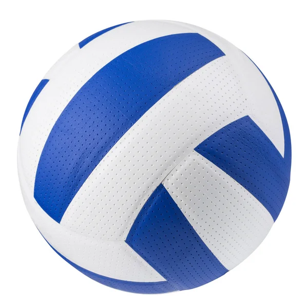 Bola Voli Dengan Garis Biru Dan Putih Bilah Terpaku Pada — Stok Foto