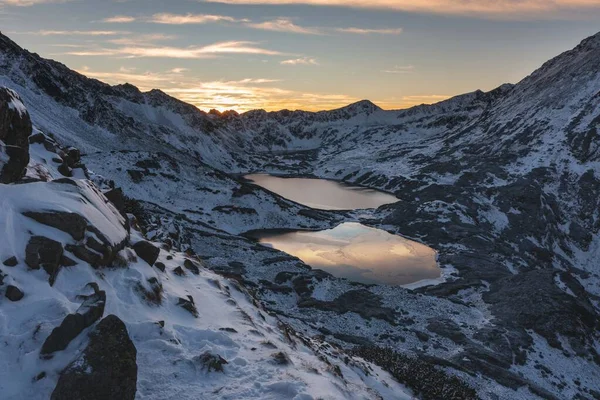 Зимние Виды Высоких Татр Туристами Лыжниками Удивительной Природой — стоковое фото