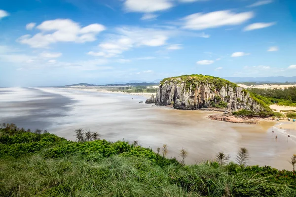 Famous Cliffs Torres Beach Rio Grande Sul Southern Brazil Long — ストック写真