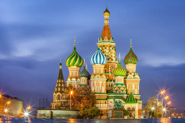 Basilius Kathedrale Morgengrauen Auf Dem Schönen Roten Platz Moskau Russland — Stockfoto