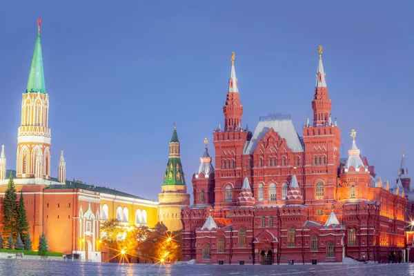 Piękny Plac Czerwony Wieczorem Moskwa Rosja — Zdjęcie stockowe