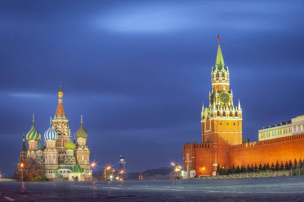 Basil Cathedral Dawn Beautiful Red Square Moscow Russia — Stockfoto