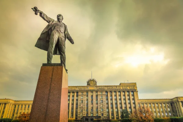 Vladimir Lenin Moscow Square Front House Soviets Petersburg Russia — Stock fotografie