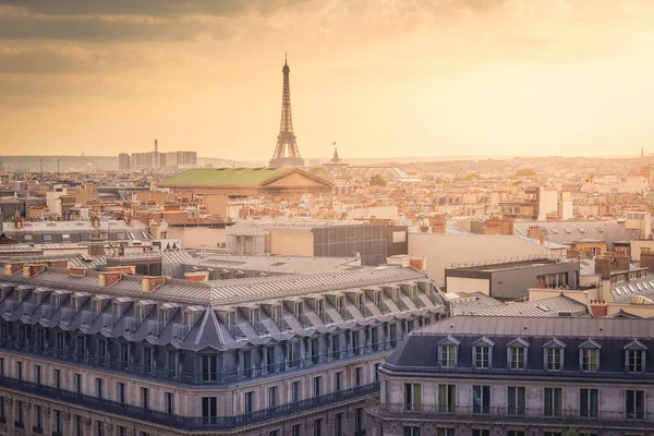 Эйфелева Башня Закате Парижа Франция — стоковое фото