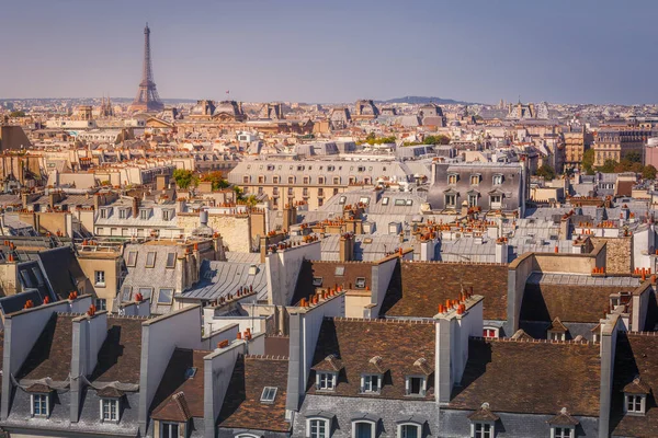 Eiffel Tower Parisian Roofs Sunrise Paris France — ストック写真