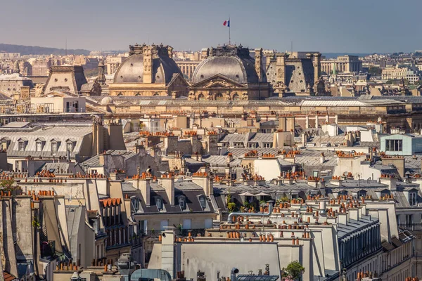 Parisian Roofs Montparnasse Montmartre Paris France — стоковое фото