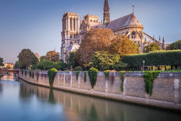 Notre Dame Cathedral Paris Seine River France — Foto de Stock