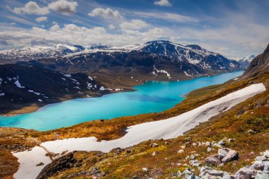 Besseggen ridge above Lake Gjende in Jotunheimen, Norway, Northern Europe