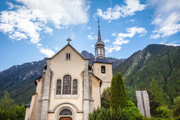 Chamonix Church Saint Michel Haute Savoie Pennine French Alps — 스톡 사진