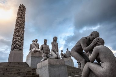 Frogner public park with Vigeland statues in Oslo, Norway, Scandinavia