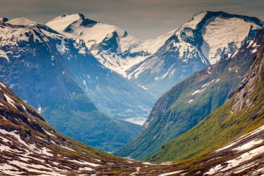 Dramatic landscape in Old Strynefjell Mountain Road, western Norway, Scandinavia