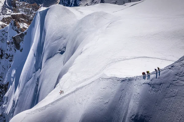 Mont Blanc Massif ice cap in Haute Savoie, Chamonix, French Alps, Eastern France